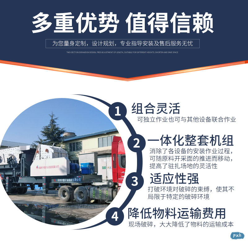 中意礦機(jī)移動粉碎機(jī)特點(diǎn)